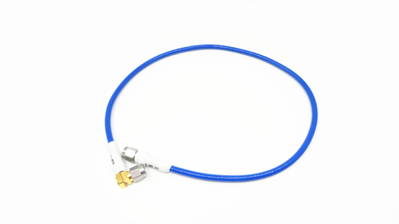 450mm Stainless Steel K2.92mm Male To Male Right Angle RF Cable Assemblies Cable MF147A Diameter 0.93mm