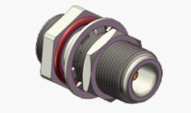 Customizable N-KYD9 Bulkhead Female RF Coaxial Connector With Microstrip And Nickel Plating