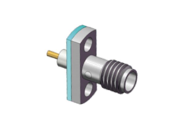 Waterproof Stainless Steel Flange Mount SSMA RF Connector 18GHz with Sealing Ring for Harsh Environment