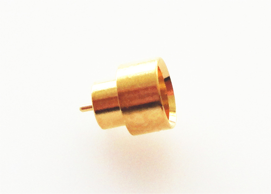 Hermetic Male SMP RF Connector Limited Detent Straight Line Termination