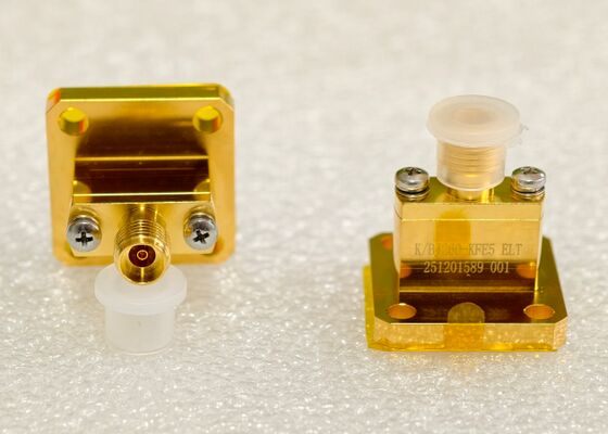 Waveguide to Coaxial Adapter with Waveguide Port as WR90，WR75, WR60, WR51, WR42, WR34, WR28, WR22, WR19, WR15, WR12, WR10, WRD750, WRD650, WRD500, WRD180 from 6.5GHZ to 145GHz