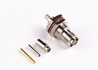 Male Plug Straight TNC RF Connector Brass / BeCu Contact Material TNC-JY3