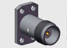 50 오름 상용급 TNC 여성 잭 4 홀 플랜지 마운트 커넥터