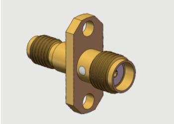 2 홀 플랜지 마운트 SMA 암/잭 - SSMA 암/잭 어댑터 최대 18GHz