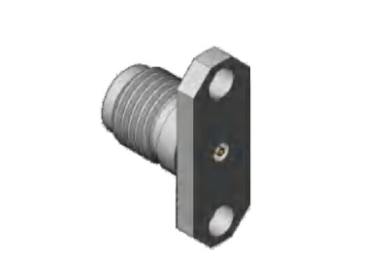 스테인리스 스틸 2.92mm RF 커넥터 잭 암 40GHz 2홀 플랜지 마운트 핀 직경 0.3mm 수용