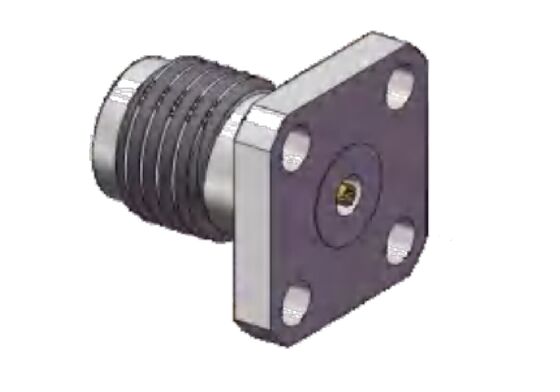 40GHz 2.92mm RF 커넥터 암 잭 4 홀 플랜지 마운트 허용 핀 직경 0.3mm