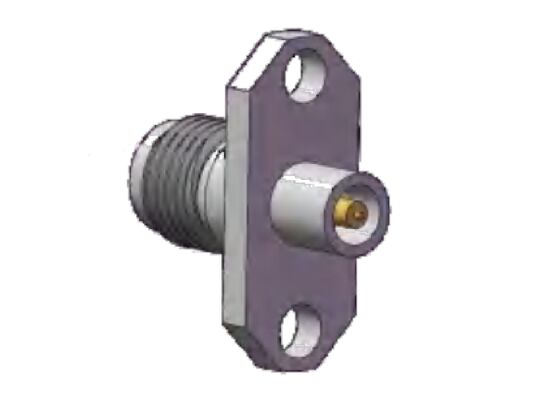 SS 셸 40GHz 2.92mm RF 커넥터 K 소켓 플랜지 마운트 홀 간격.480 인치 (12.2mm)