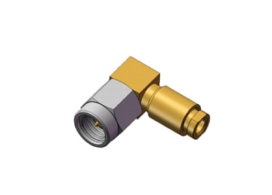 50Ω 18GHz 미니 SMA 남성 오른쪽 각 SSMA RF 코아시얼 커넥터