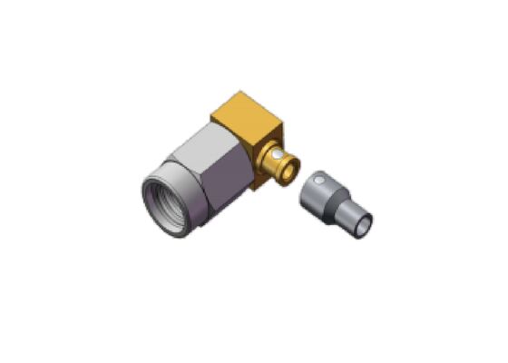 50Ω 임피던스 3GHz 직각 미니 SMA 수 SSMA RF 커넥터 (다심 유연 케이블 포함)
