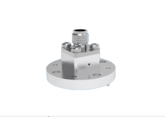 WR22 BJ400 끝 발사 웨이브 가이드 2.4mm 코아시얼 어댑터 4 홀 둥근 플랜지 마운트 23.9GHz-50.1GHz Ka 밴드 항공 우주 웨이브 가이드 부품
