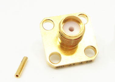 RF 동축 케이블 연결관 땜납 부착 50Ohm 여성 SMA 잭 연결관