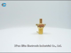 높은 신뢰성 여성 방벽 RF SMA 케이블 커넥터 086 케이블을 위해 금으로 칠